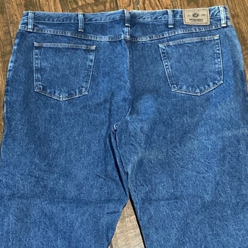 VTG, 80s 90s Wrangler Men's Blue Denim 💯 Cotton Jeans Size 46 X 32